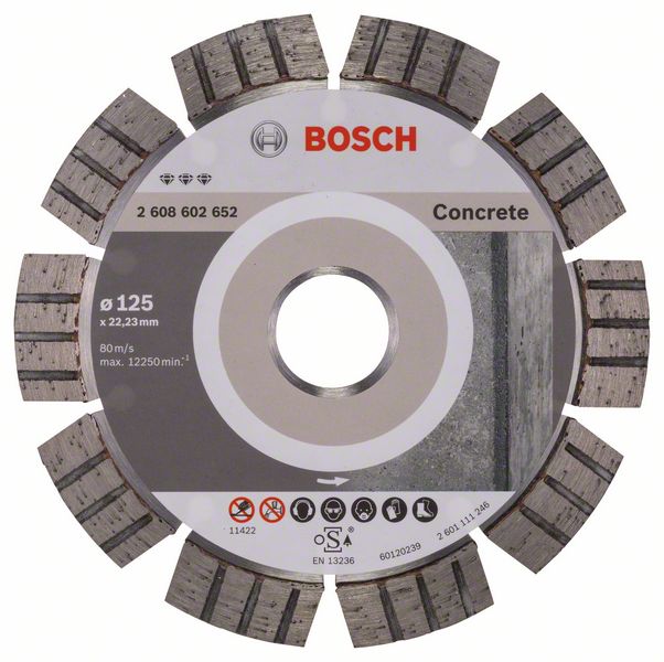Disque à tronçonner diamanté Bosch BEST FOR CONCRETE; 125 mm