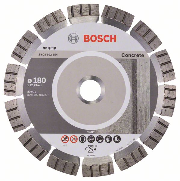 Disque à tronçonner diamanté Bosch BEST FOR CONCRETE; 180 mm