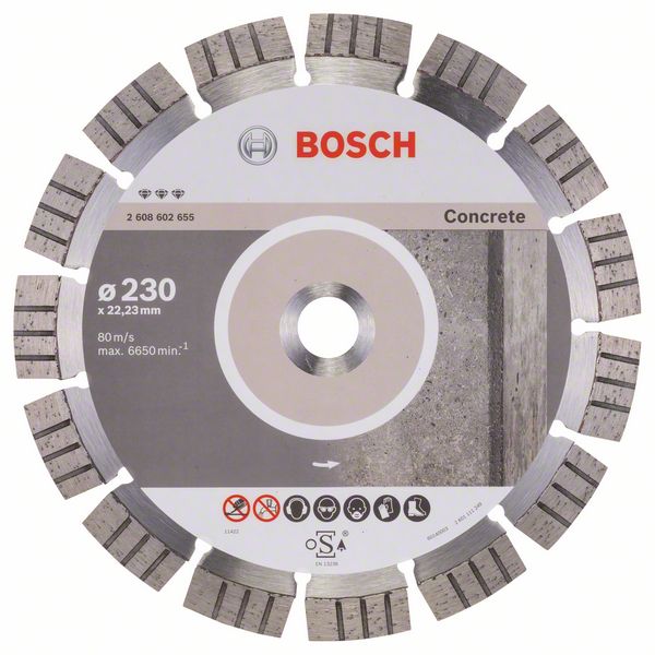Disque à tronçonner diamanté Bosch BEST FOR CONCRETE; 230 mm