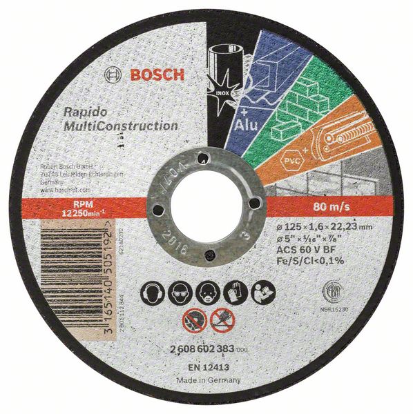 Disque abrasif Bosch C60 T BF; 125x1,6 mm