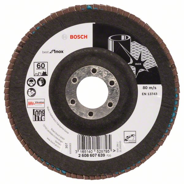 Meule-éventail Bosch Best for Inox; 125 mm