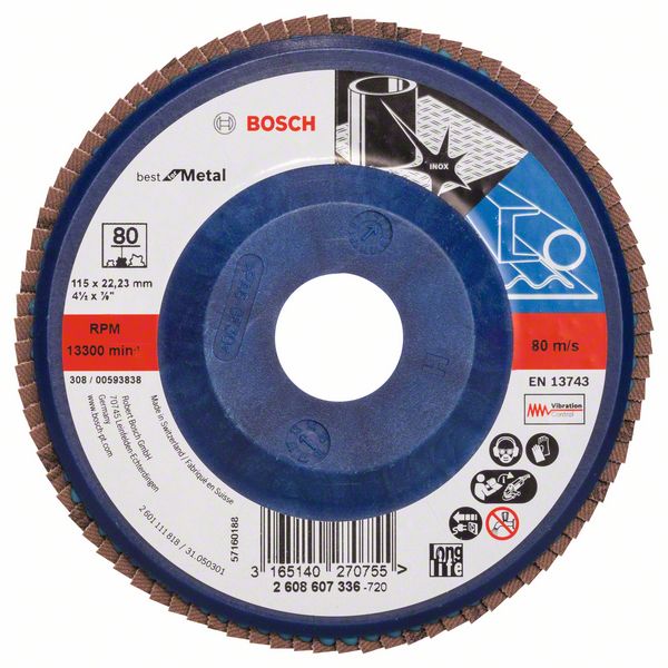 Meule-éventail Bosch Best for Metal; 115 mm