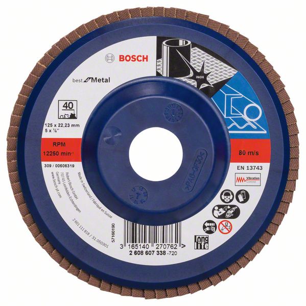 Meule-éventail Bosch Best for Metal; 125 mm