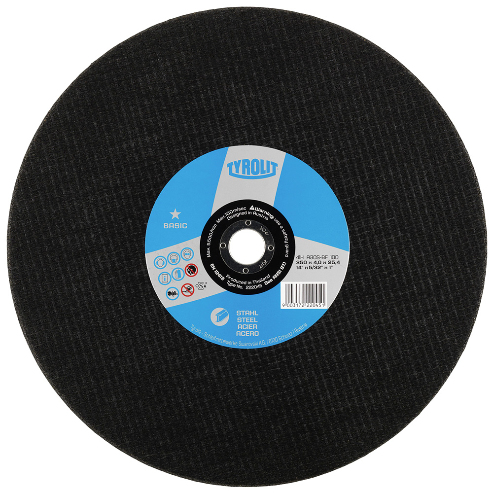 Disque abrasif Tyrolit; Ø350x4 mm; 1 unités