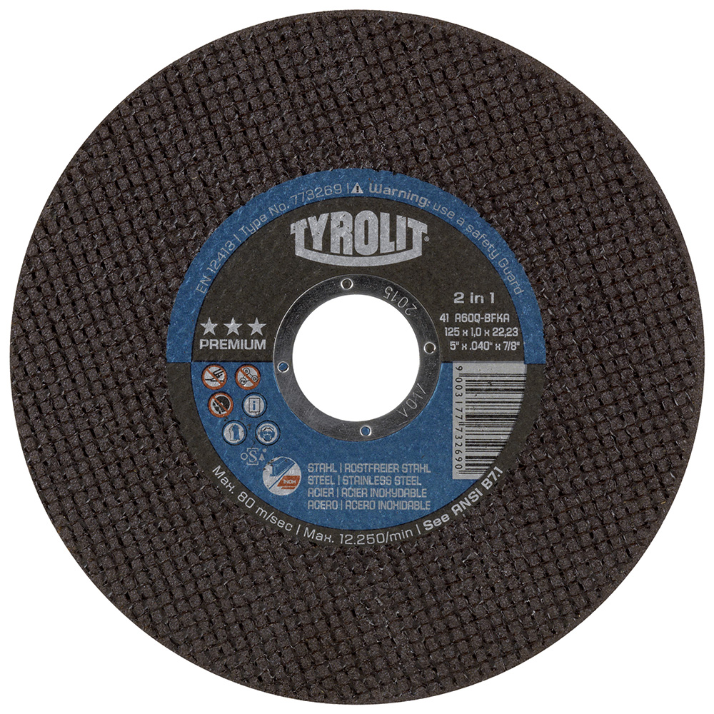 Disque abrasif Tyrolit; Ø125x1 mm; 1 unités