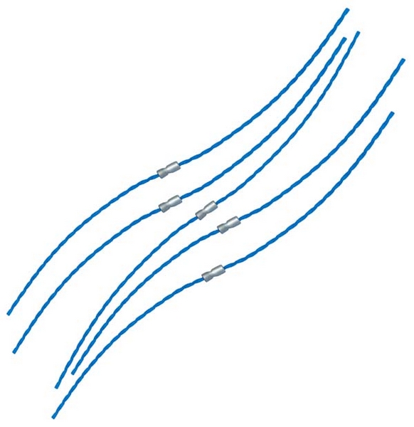 Ligne de taille-herbe extra-forte Bosch, 26cm; 10 unités