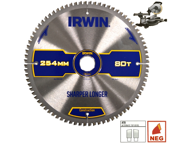 Lame de scie Irwin; 250x2,8x30,0 mm; Z60