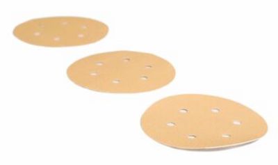 Papier abrasif pour ponceuses orbitales aléatoires Mirka Gold; Ø150 mm; P120; 10...