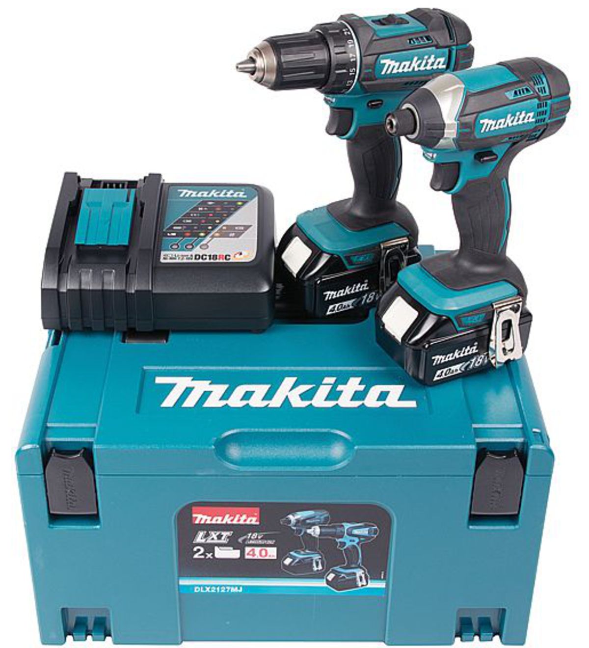 Ensemble d'outils Makita DLX2127MJ (DDF482 + DTD152); 18 V; 2x4,0 Ah accu.