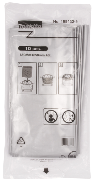 Sacs de récupération pour aspirateur Makita 195432-5; 10 unités