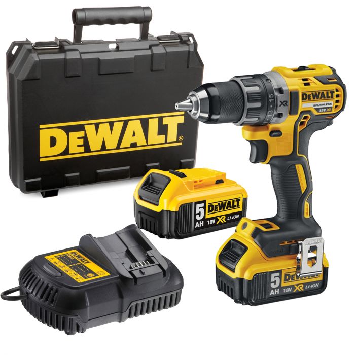 Perceuse DeWalt DCD791P2; 18 V; 2x5,0 Ah accu.
