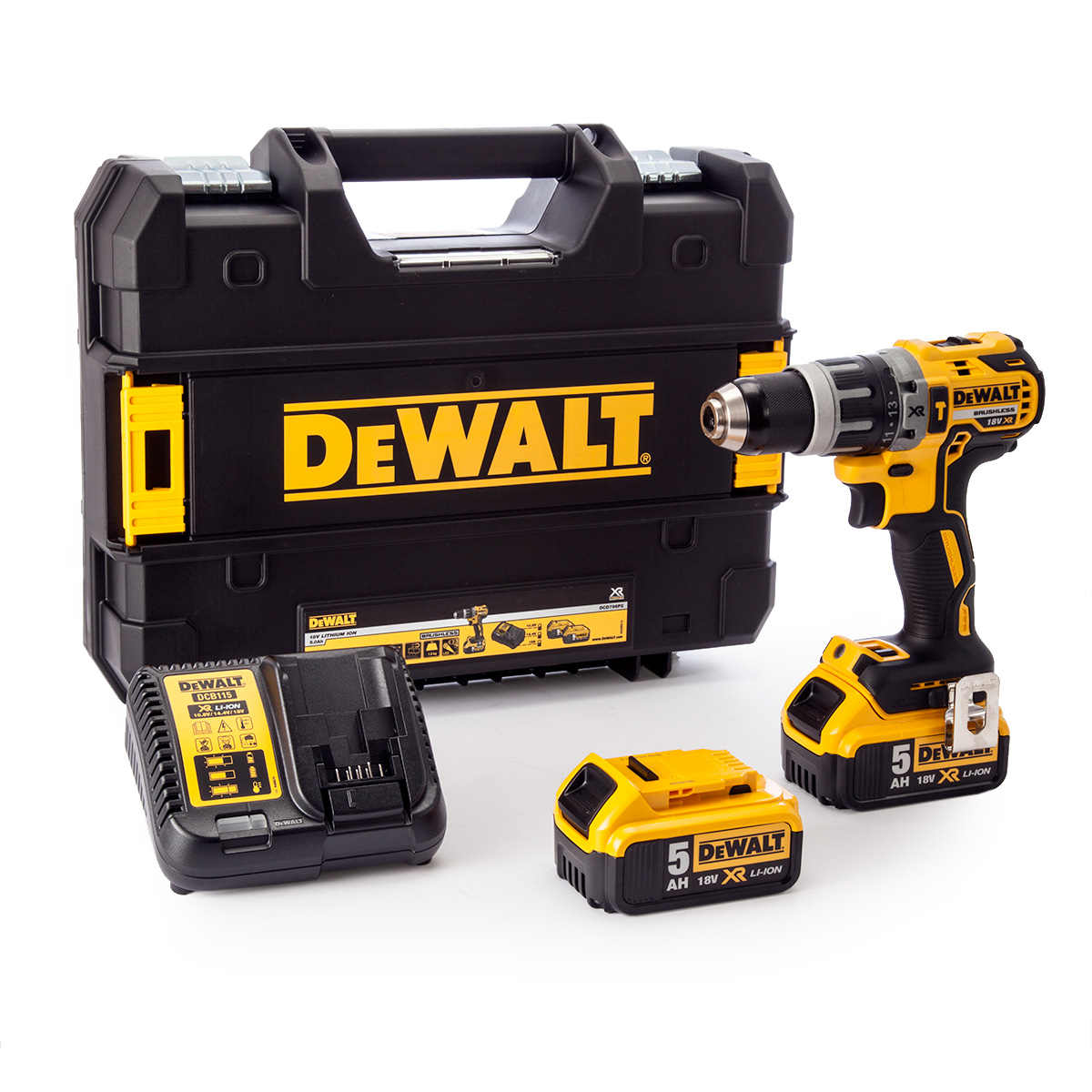 Perceuse à percussion sans fil DeWalt DCD796P2; 18 V; 2x5,0 Ah accu.