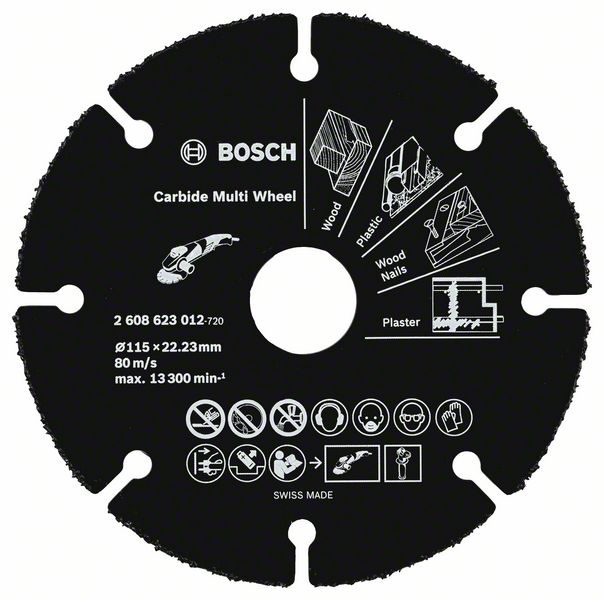 Disque à tronçonner le bois Bosch 2608623012; 115x1 mm