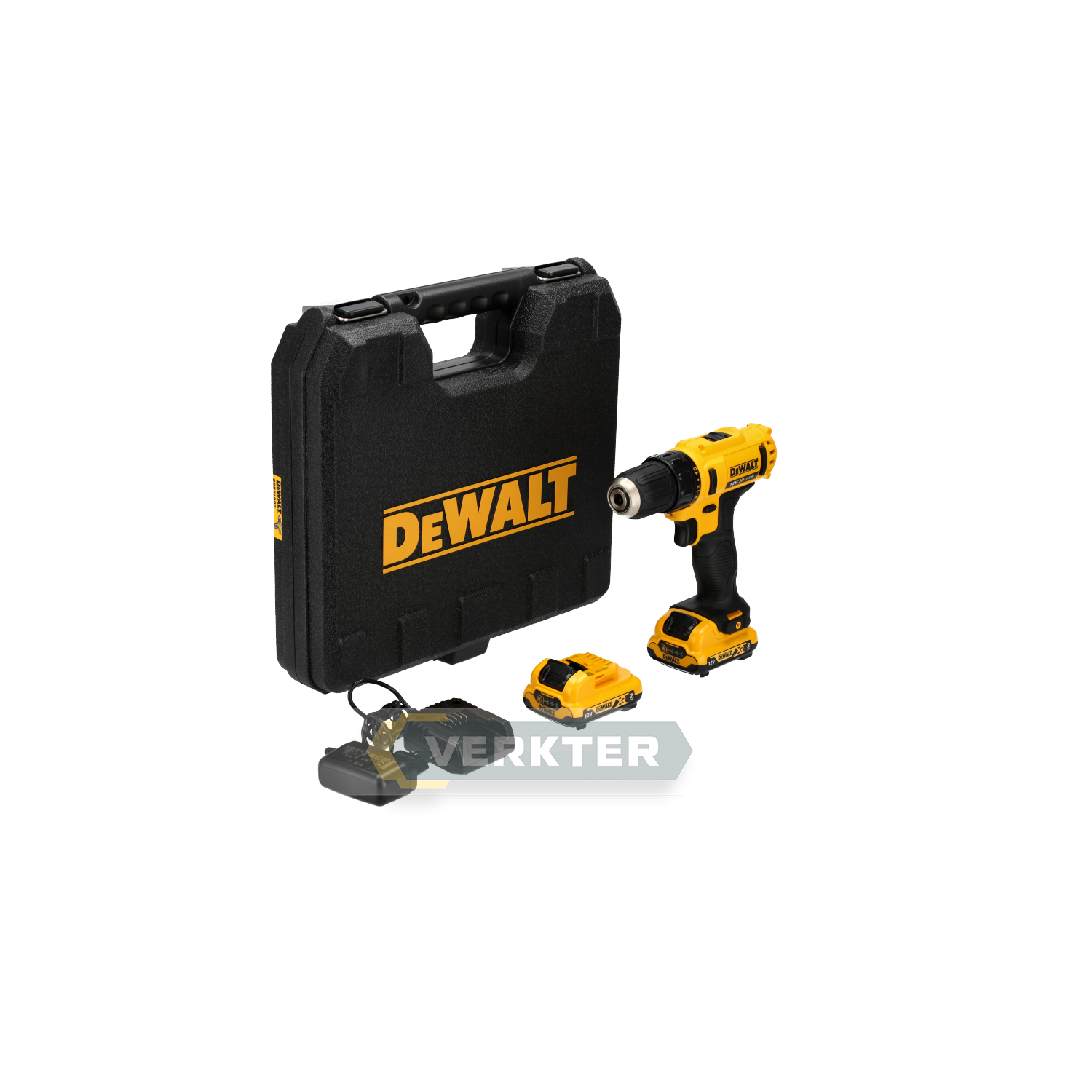 Perceuse DeWalt DCD710D2; 12&nbsp;V; 2x2,0 Ah accu.