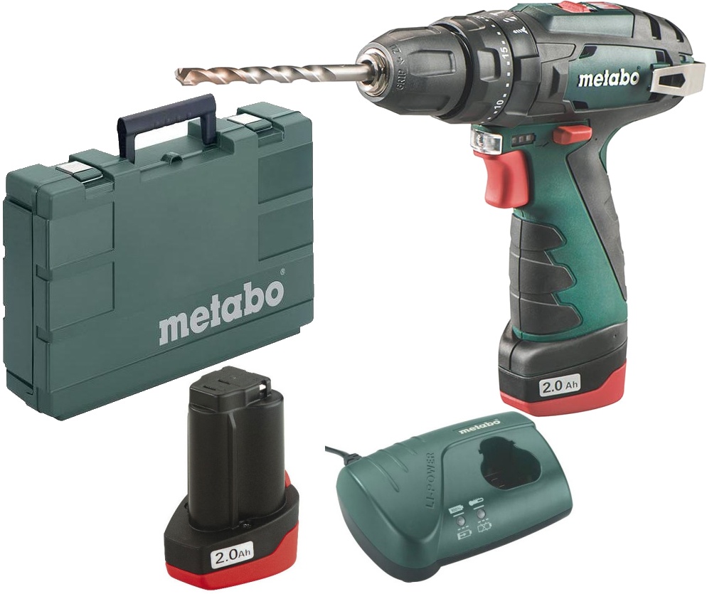 Perceuse à percussion sans fil Metabo SB BASIC; 12 V; 2x2,0 Ah accu.