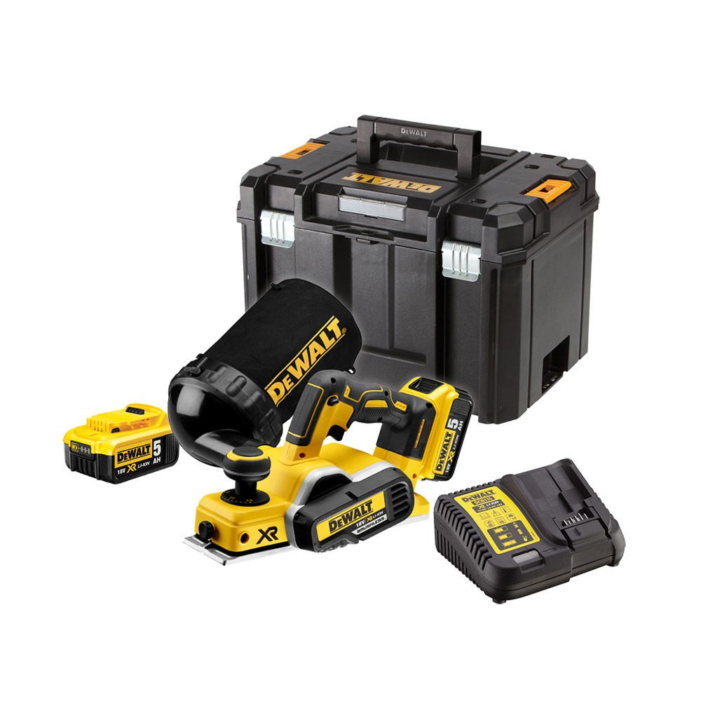 Raboteuse sans fil DeWalt DCP580PD-QW; 18 V; 2x5,0 Ah accu.