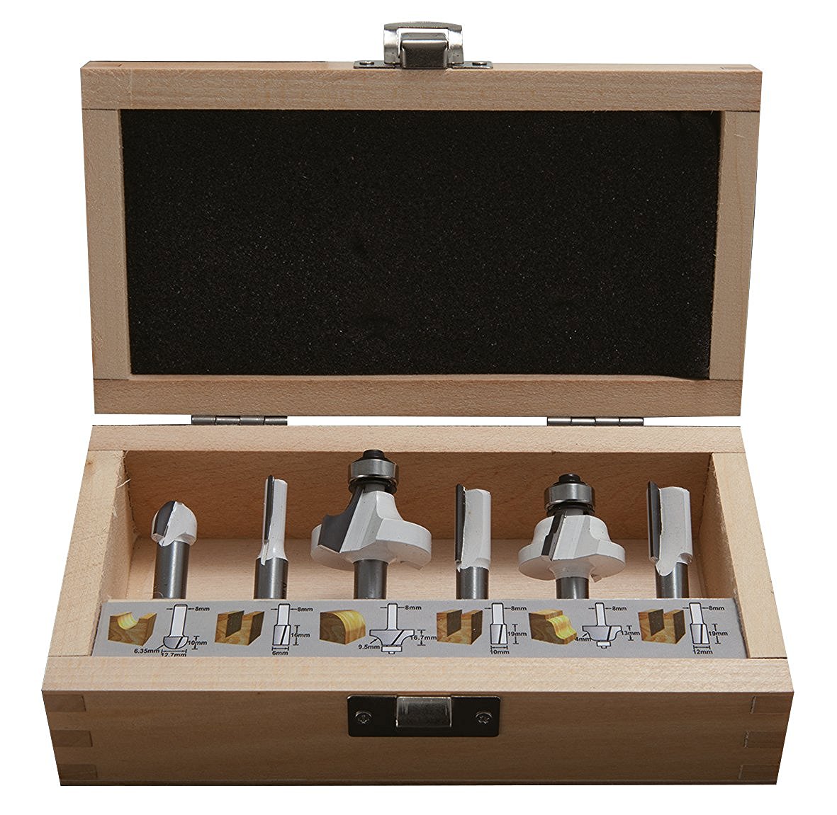 Coffret de forêts pour le bois Makita D-53540; 6 unités