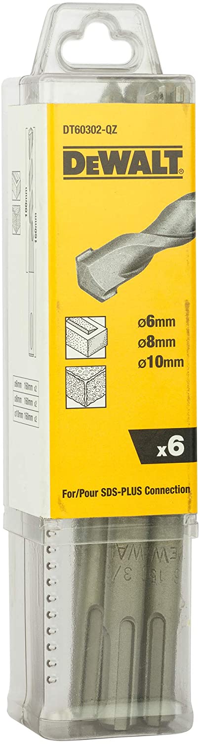 Ensemble de forets DeWalt DT60302 6 pcs SDS-Plus