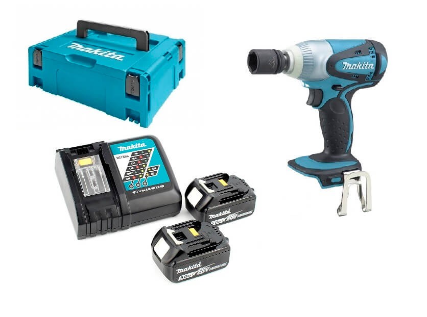 Clé à chocs Makita DTW251RTJ; 18 V; 2x5,0 Ah accu.
