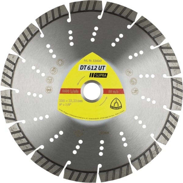 Disque à tronçonner diamanté Klingspor DT 612 UT Supra; 180x2,6x22,23 mm