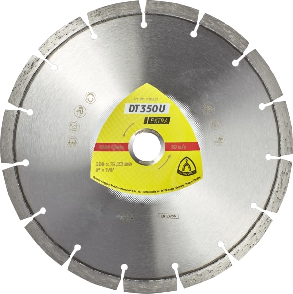 Disque à tronçonner diamanté Klingspor DT 350 U Extra; 300x2,8x20,0 mm