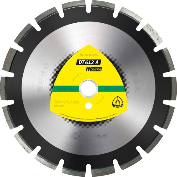 Disque à tronçonner diamanté Klingspor DT 612 A Supra; 450x3,7x25,4 mm