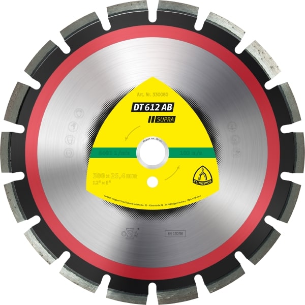 Disque à tronçonner diamanté Klingspor DT 612 AB Supra; 300x2,8x25,4 mm