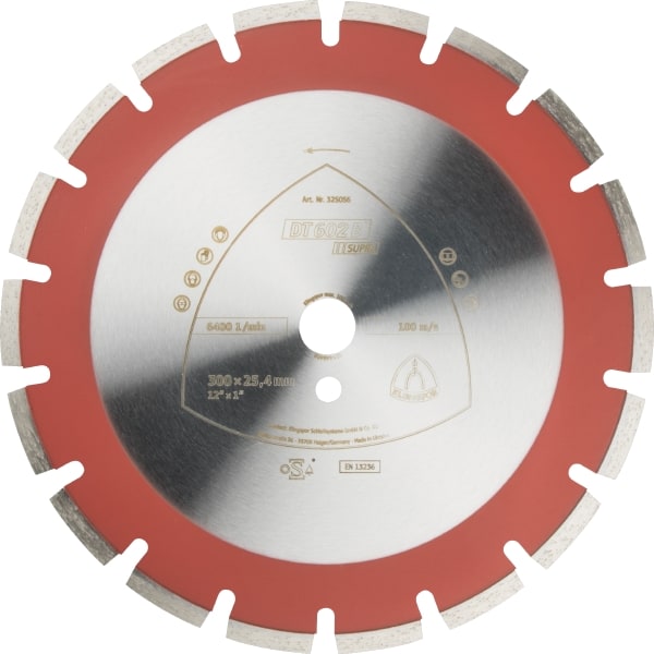 Disque à tronçonner diamanté Klingspor DT 602 B Supra; 450x3,7x25,4 mm