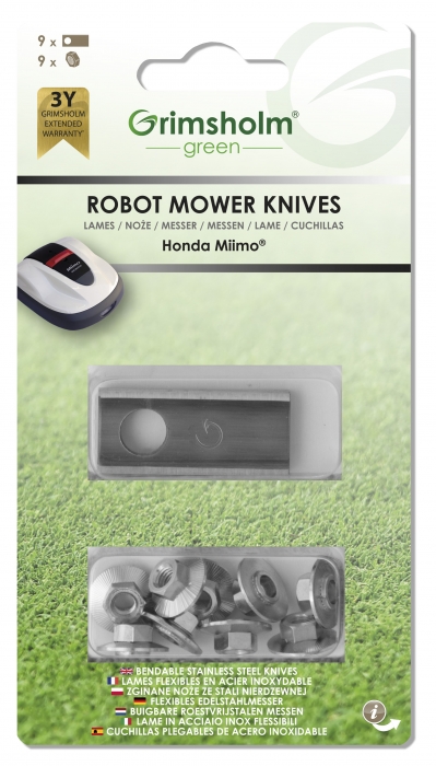 Lame de rechange pour robot tondeuse Grimsholm Miimo; 9 unités