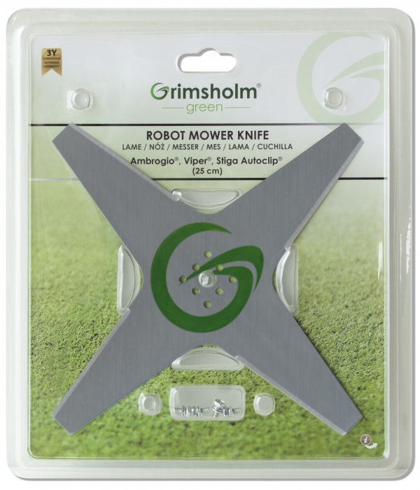 Lame de rechange pour robot tondeuse Grimsholm Autoclip; 25 cm