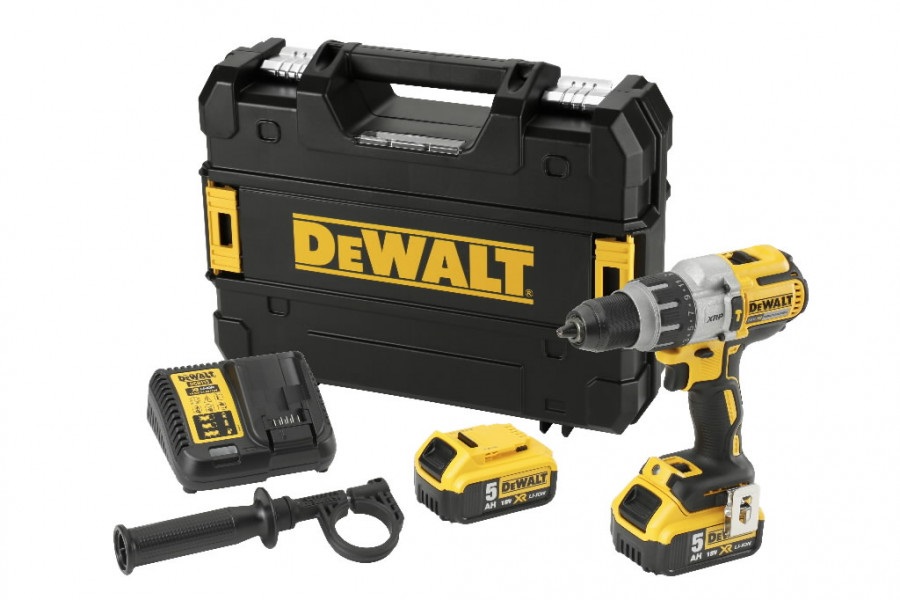 Perceuse à percussion sans fil DeWalt DCD996P2-QW; 18 V; 2x5,0 Ah accu.