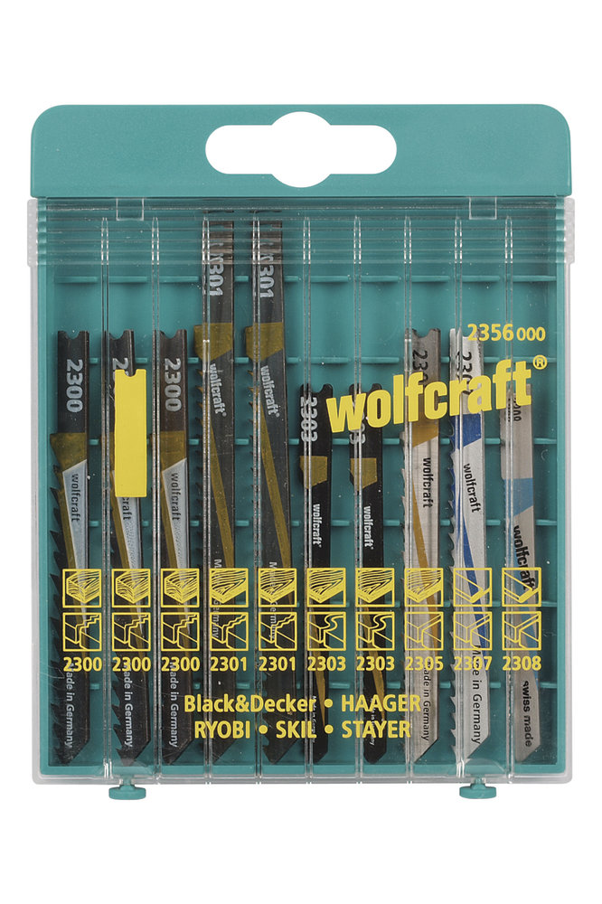Jeu de lames de scie sauteuse Wolfcraft 2356000; 10 unités