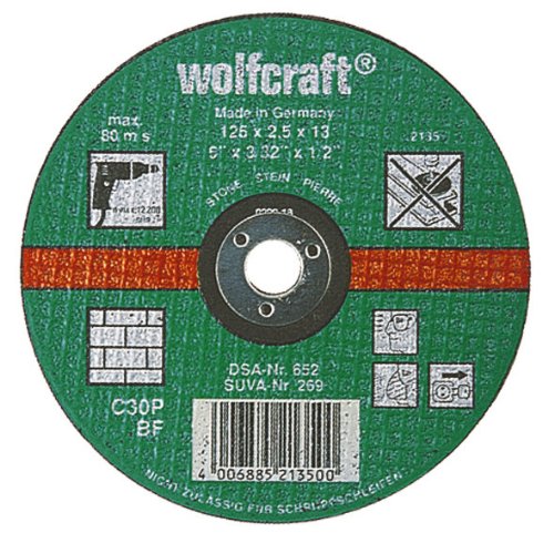 Disque abrasif Wolfcraft 2135000; 125x1 mm pour la pierre