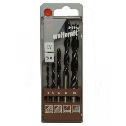 Jeu de forets à bois Wolfcraft 8458000; Ø4-10 mm; 5 unités