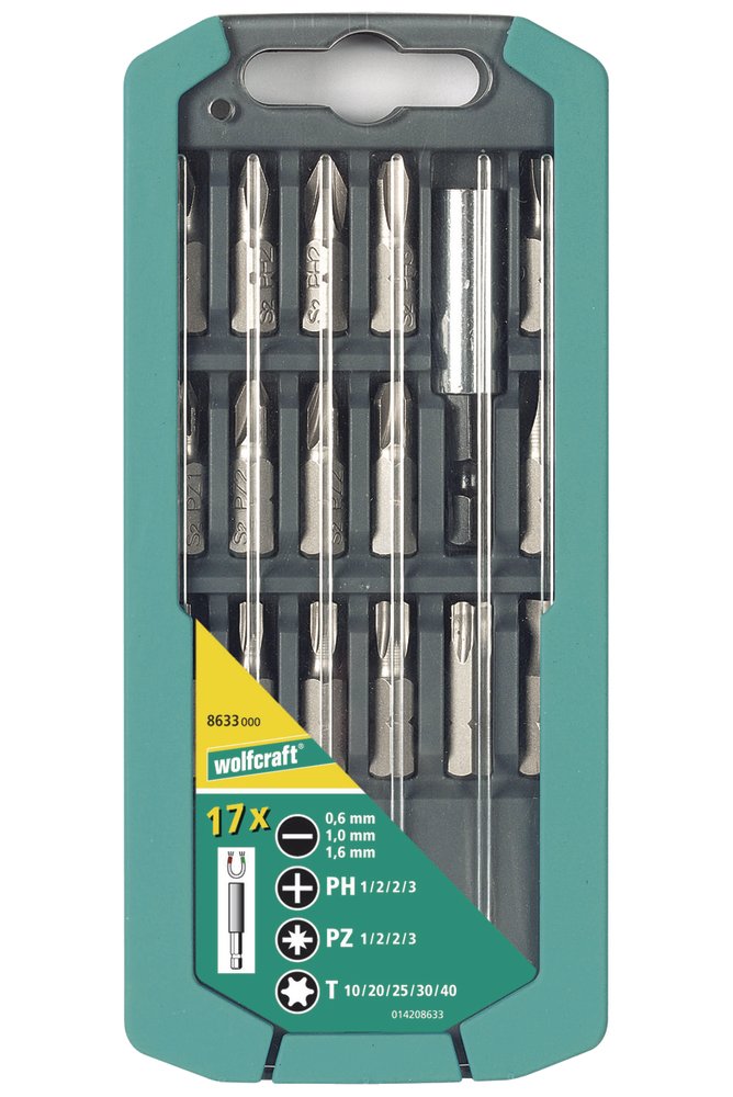 Jeu de tournevis Wolfcraft 8633000; 17 unités
