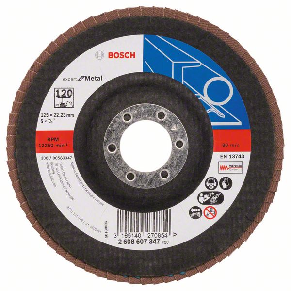 Meule-éventail Bosch Expert for Metal; 125 mm; P120