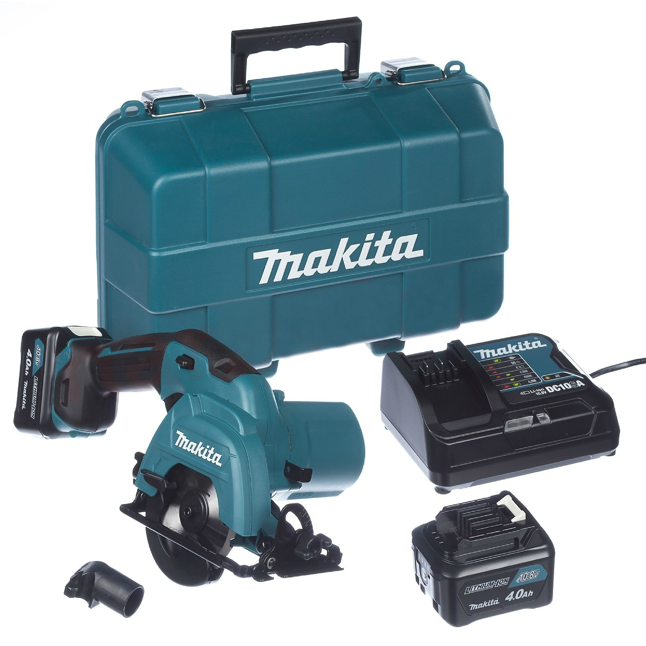 Scie circulaire sans fil Makita HS301DSME; 12 V; 2x4,0 Ah accu.