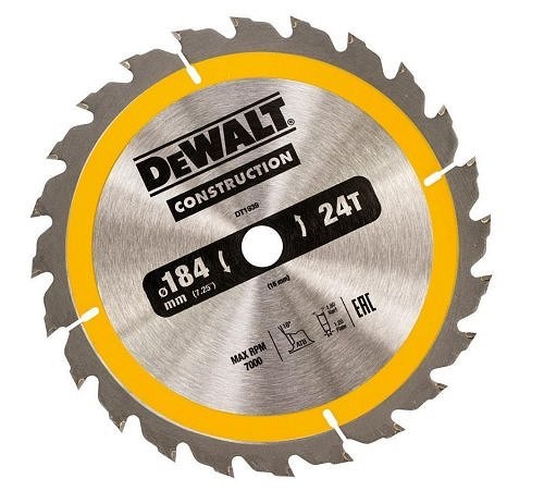 Lame de scie DeWalt; 184x1,8x16,0 mm; Z24; 16°