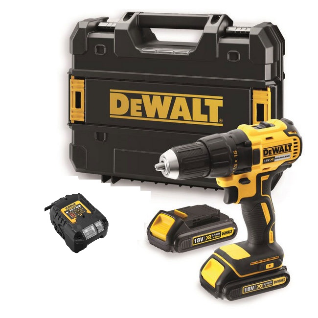 Perceuse DeWalt DCD777S2T-QW; 18 V; 2x1,5 Ah accu.