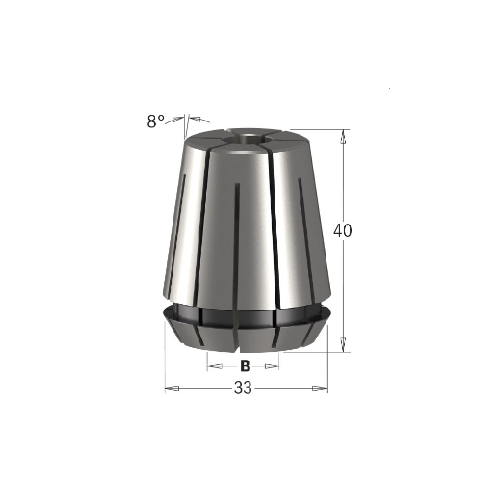 Écrou de serrage CMT 184.040.00H, D=4mm HP