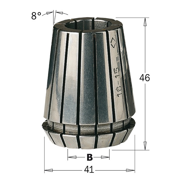 Écrou de serrage CMT 184.062.00H, D=6mm HP
