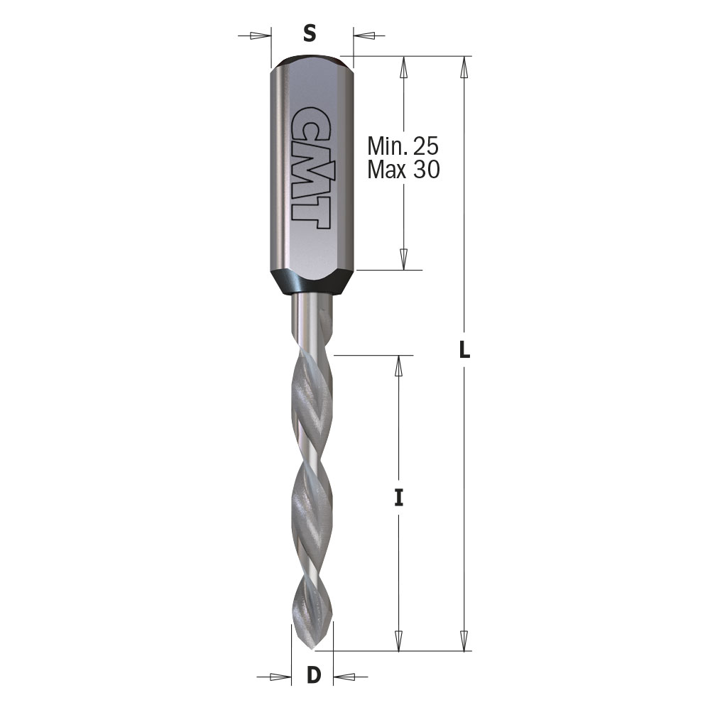 Foret à bois CMT 314.070.21; D=7 mm, RH