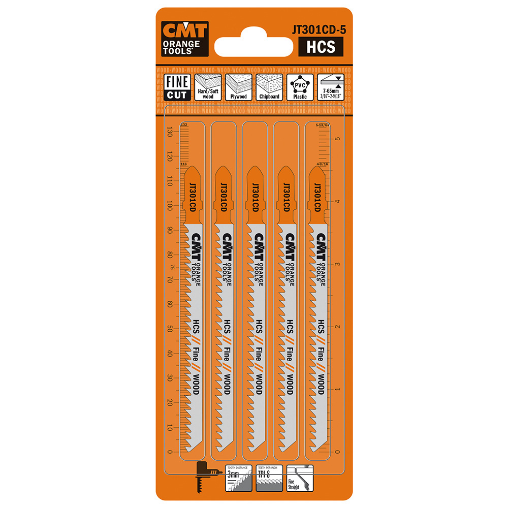 Lames pour scie sauteuse CMT&nbsp;JT301CD-5; 5 unités