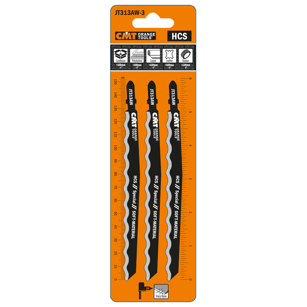 Lames pour scie sauteuse CMT&nbsp;JT313AW-3; 3 unités