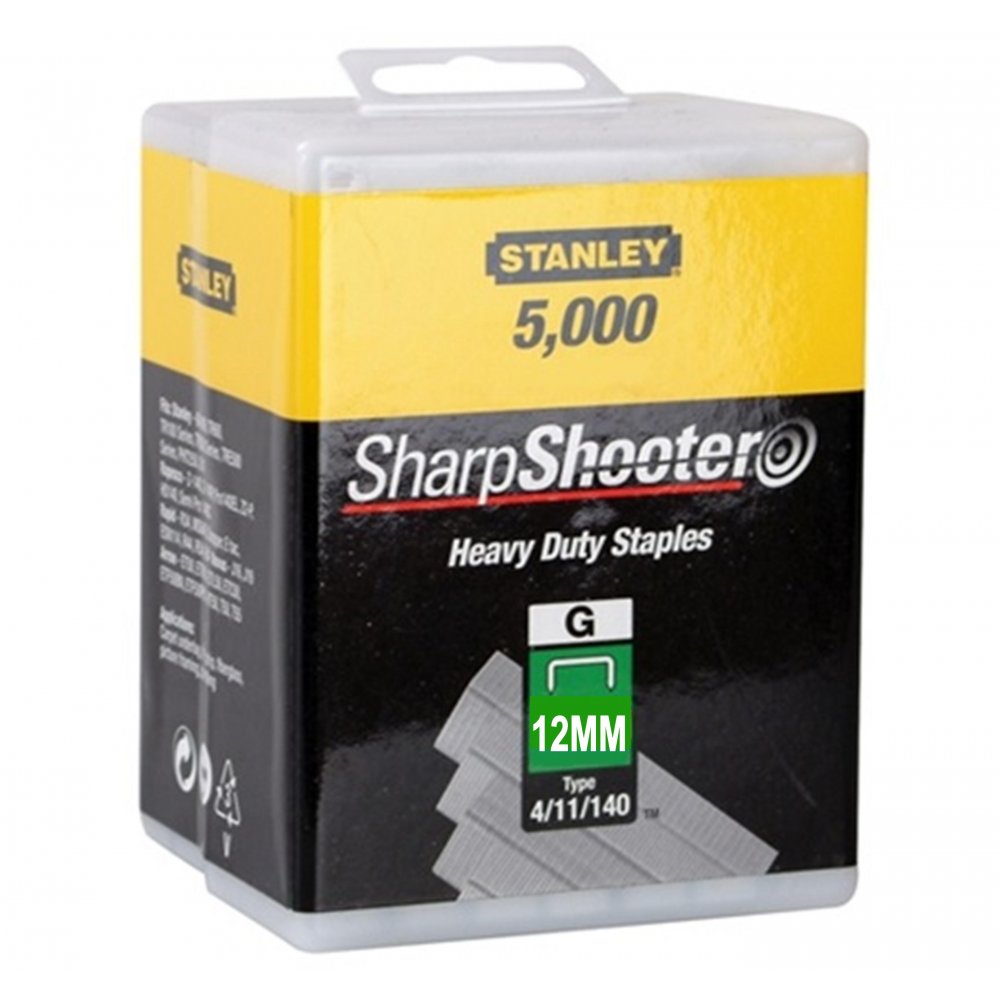 Agrafes Stanley 1-TRA708-5T; 12 mm; 5000 pcs .; type 4/11/140 galvanisé