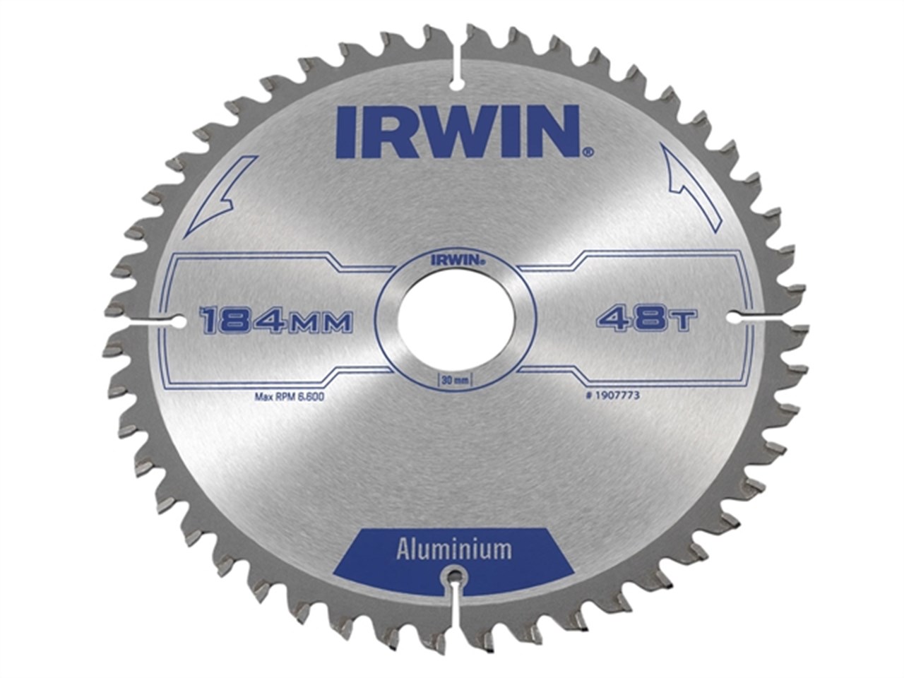 Lame de scie pour aluminium Irwin; 184x2,5x30,0 mm; Z48