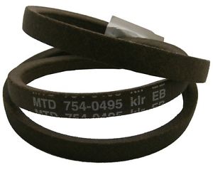 Courroie d'entraînement pour tracteurs de pelouse MTD 754-0495