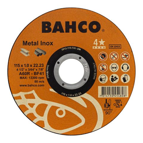 Disque abrasif Bahco 3911-1251T41-IM; 125x1,0x22,23 mm