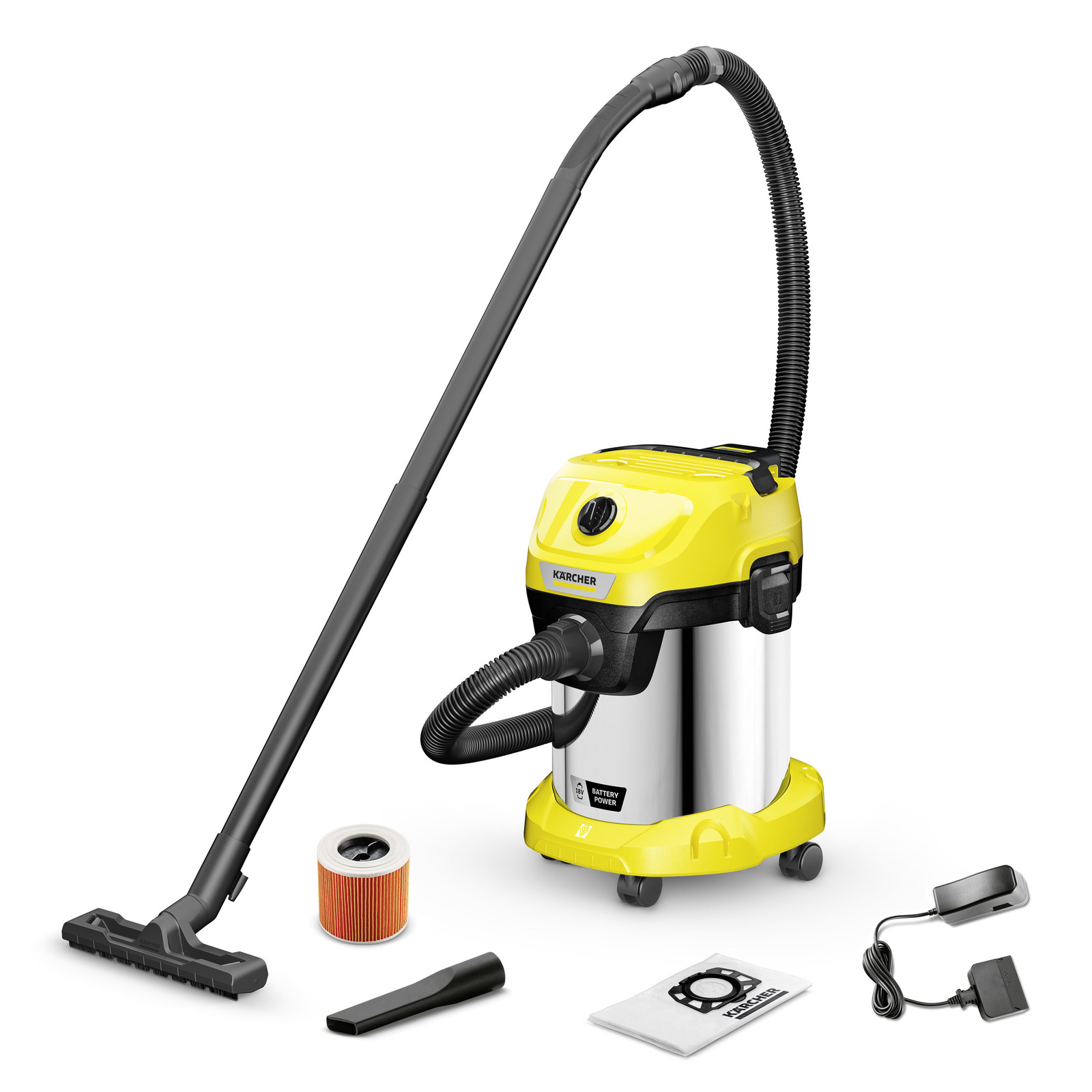 Nettoyeur sec-humide Karcher WD 318 S Battery Set; 18 V; 1x5,0 Ah accu.