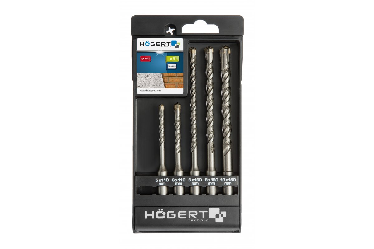 Jeu de forets à béton Hogert HT6D370; SDS-plus; 5 unités
